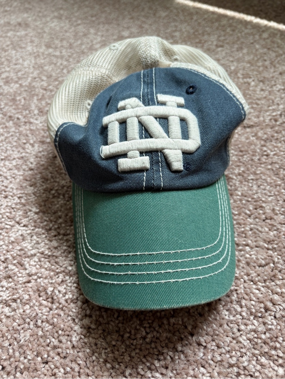 Top of the World Youth Mesh Cap - Beige & Light Blue